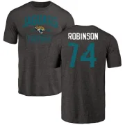 Cam Robinson Jacksonville Jaguars Black Distressed Name & Number Tri-Blend T-Shirt