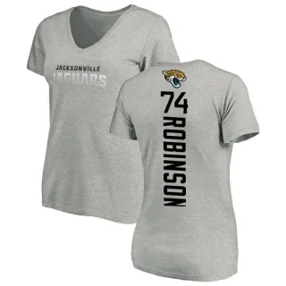 Cam Robinson Women's Jacksonville Jaguars Backer V-Neck T-Shirt - Ash