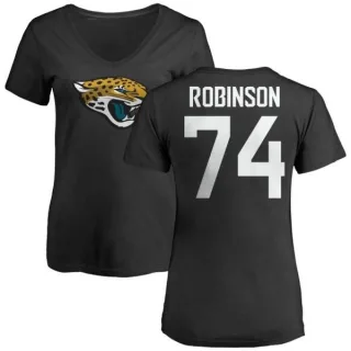 Cam Robinson Women's Jacksonville Jaguars Name & Number Logo Slim Fit T-Shirt - Black