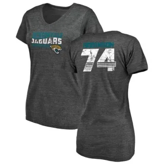 Cam Robinson Women's Jacksonville Jaguars Retro Tri-Blend V-Neck T-Shirt - Black