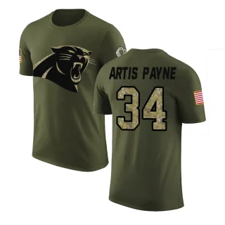 Cameron Artis-Payne Carolina Panthers Olive Salute to Service Legend T-Shirt