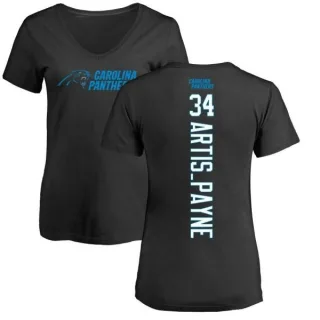 Cameron Artis-Payne Women's Carolina Panthers Backer Slim Fit T-Shirt - Black