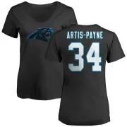 Cameron Artis-Payne Women's Carolina Panthers Name & Number Logo Slim Fit T-Shirt - Black