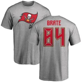 Cameron Brate Tampa Bay Buccaneers Name & Number Logo T-Shirt - Ash