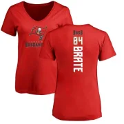 Cameron Brate Women's Tampa Bay Buccaneers Backer Slim Fit T-Shirt - Red