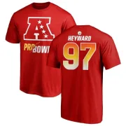 Cameron Heyward Pittsburgh Steelers AFC 2019 Pro Bowl Red Name & Number T-Shirt