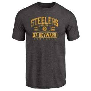 Cameron Heyward Pittsburgh Steelers Flanker Tri-Blend T-Shirt - Black