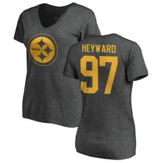 Cameron Heyward Women's Pittsburgh Steelers One Color T-Shirt - Ash