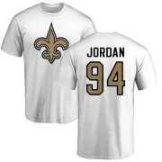 Cameron Jordan New Orleans Saints Name & Number Logo T-Shirt - White