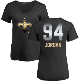 Cameron Jordan Women's New Orleans Saints Midnight Mascot T-Shirt - Black