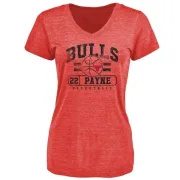 Cameron Payne Women's Chicago Bulls Red Baseline Tri-Blend T-Shirt