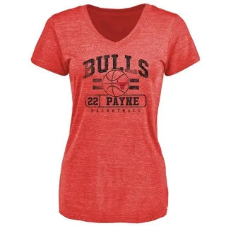 Cameron Payne Women's Chicago Bulls Red Baseline Tri-Blend T-Shirt