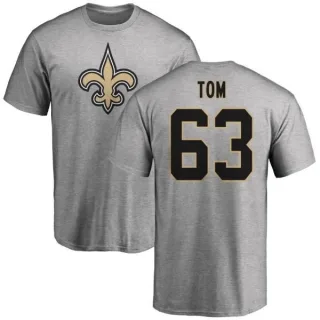 Cameron Tom New Orleans Saints Name & Number Logo T-Shirt - Ash