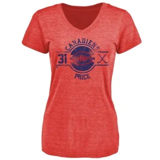 Carey Price Women's Montreal Canadiens Insignia Tri-Blend T-Shirt - Red