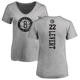 Caris LeVert Women's Brooklyn Nets Heathered Gray One Color Backer Slim-Fit V-Neck T-Shirt