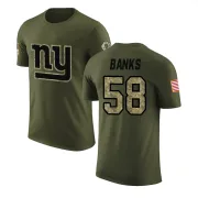 Carl Banks New York Giants Olive Salute to Service Legend T-Shirt