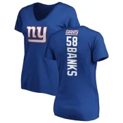 Carl Banks Women's New York Giants Backer Slim Fit T-Shirt - Royal