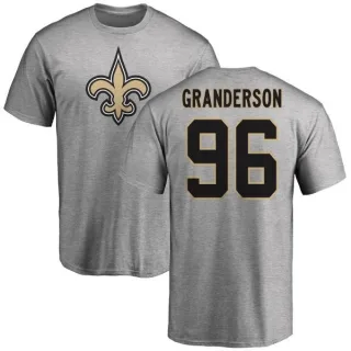 Carl Granderson New Orleans Saints Name & Number Logo T-Shirt - Ash