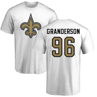 Carl Granderson New Orleans Saints Name & Number Logo T-Shirt - White