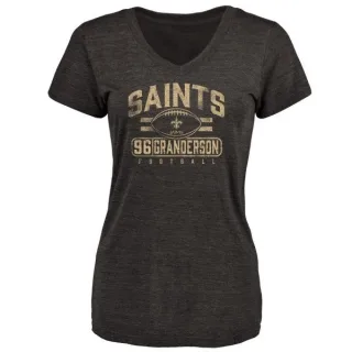 Carl Granderson Women's New Orleans Saints Flanker Tri-Blend T-Shirt - Black