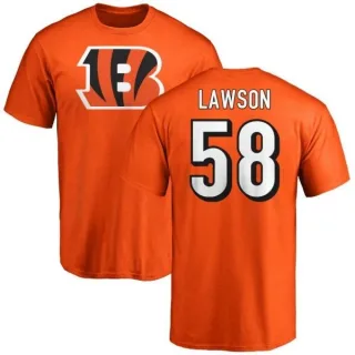 Carl Lawson Cincinnati Bengals Name & Number Logo T-Shirt - Orange