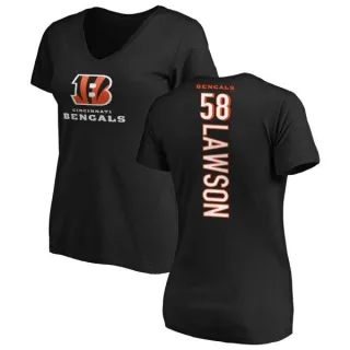 Carl Lawson Women's Cincinnati Bengals Backer Slim Fit T-Shirt - Black