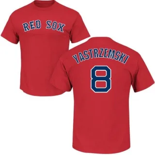 Carl Yastrzemski Boston Red Sox Name & Number T-Shirt - Scarlet