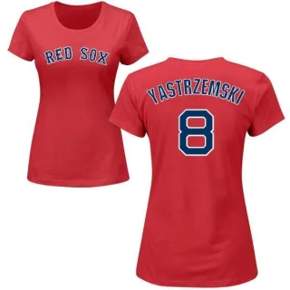 Carl Yastrzemski Women's Boston Red Sox Name & Number T-Shirt - Red