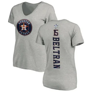 Carlos Beltran Women's Houston Astros Backer Slim Fit T-Shirt - Ash