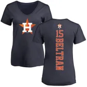 Carlos Beltran Women's Houston Astros Backer Slim Fit T-Shirt - Navy