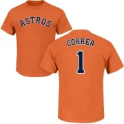 Carlos Correa Houston Astros Name & Number T-Shirt - Orange