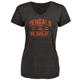 Carlos Dunlap Women's Cincinnati Bengals Flanker Tri-Blend T-Shirt - Black