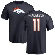 Carlos Henderson Denver Broncos Name & Number Logo T-Shirt - Navy