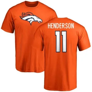 Carlos Henderson Denver Broncos Name & Number Logo T-Shirt - Orange