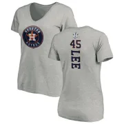 Carlos Lee Women's Houston Astros Backer Slim Fit T-Shirt - Ash