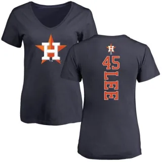 Carlos Lee Women's Houston Astros Backer Slim Fit T-Shirt - Navy