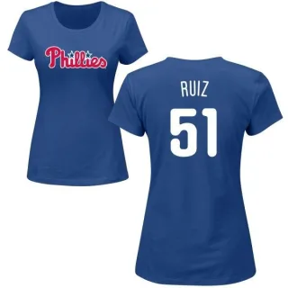 Carlos Ruiz Women's Philadelphia Phillies Name & Number T-Shirt - Royal