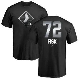 Carlton Fisk Chicago White Sox Midnight Mascot T-Shirt - Black