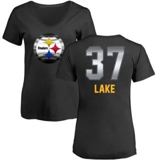 Carnell Lake Women's Pittsburgh Steelers Midnight Mascot T-Shirt - Black