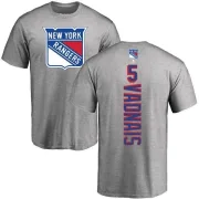 Carol Vadnais New York Rangers Backer T-Shirt - Ash