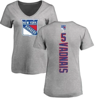 Carol Vadnais Women's New York Rangers Backer T-Shirt - Ash