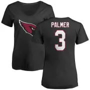 Carson Palmer Women's Arizona Cardinals Name & Number Logo Slim Fit T-Shirt - Black