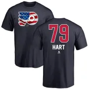 Carter Hart Philadelphia Flyers Name and Number Banner Wave T-Shirt - Navy