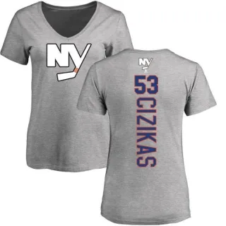 Casey Cizikas Women's New York Islanders Backer T-Shirt - Ash