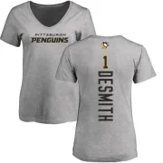 Casey DeSmith Women's Pittsburgh Penguins Backer T-Shirt - Ash