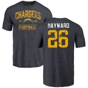 Casey Hayward Los Angeles Chargers Distressed Name & Number Tri-Blend T-Shirt - Navy