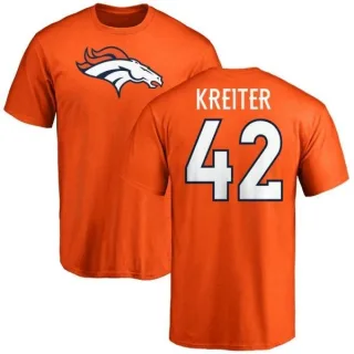 Casey Kreiter Denver Broncos Name & Number Logo T-Shirt - Orange