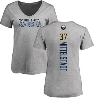 Casey Mittelstadt Women's Buffalo Sabres Backer T-Shirt - Ash