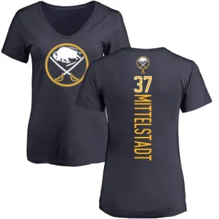 Casey Mittelstadt Women's Buffalo Sabres Backer T-Shirt - Navy