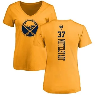 Casey Mittelstadt Women's Buffalo Sabres One Color Backer T-Shirt - Gold